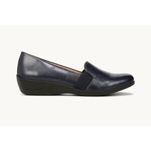 LifeStride Isabelle Flat Loafer Shoes Faux Leather Women's Lux Navy Size US 7.5W